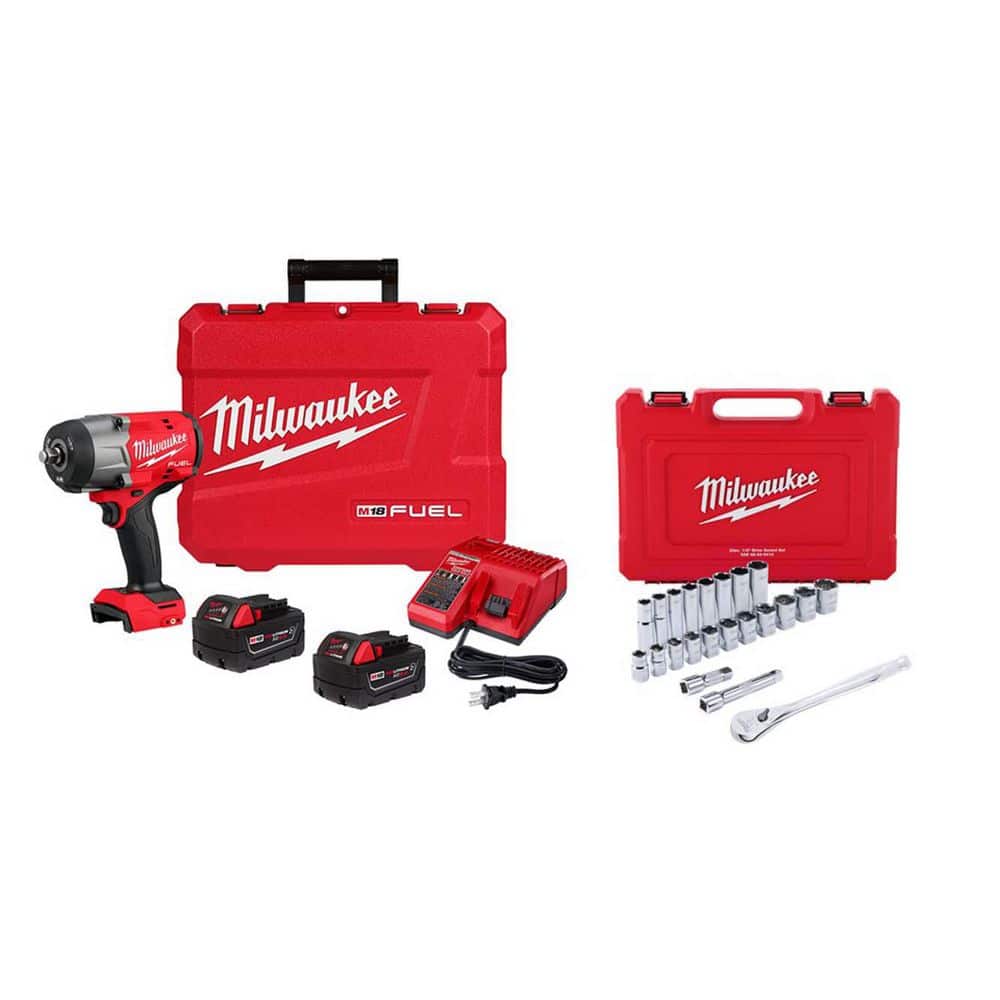 M18 FUEL 18V Lith-Ion Brushless Cordless High-Torque 1/2 in. Impact Wrench w/ Mechanics Tool Set price history on PriceWatchPro