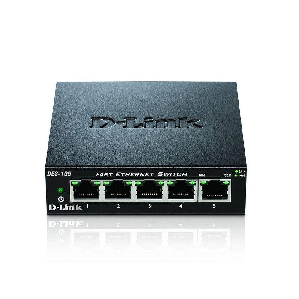 UPC 790069285974 product image for D-Link 5-Port 10/100 Unmanaged Metal Desktop Switch | upcitemdb.com