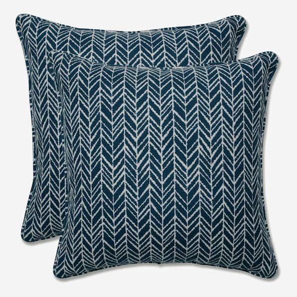 Pillow Perfect Blue Square Outdoor Square Throw Pillow 2-Pack