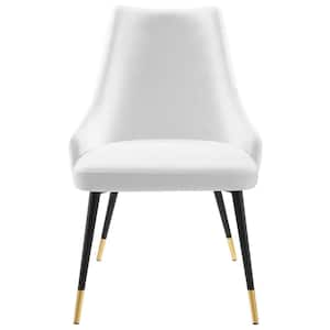 Adorn White Tufted Performance Velvet Dining Side Chair