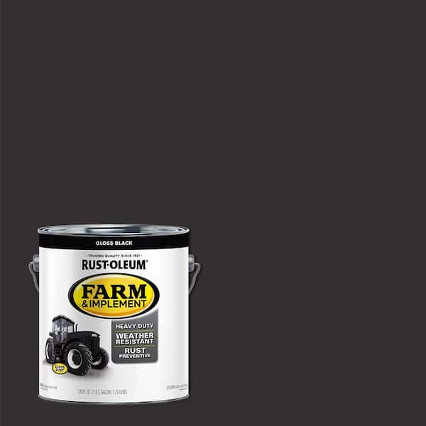 Rust-Oleum 1 gal. Farm Equipment Gloss Black Enamel Paint (2-Pack)