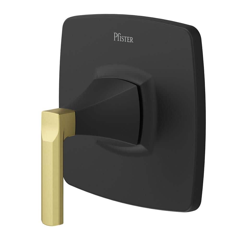 Vaneri 1-Handle Valve Handle Trim Kit in Matte Black and Brushed Gold (Valve Not Included) price history on PriceWatchPro