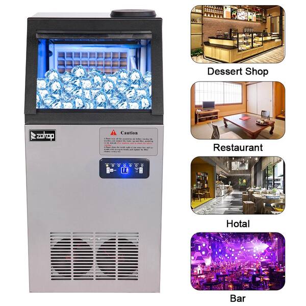 US 150LB Built-In Commercial Ice Maker Undercounter Freestand Ice Cube Machine 