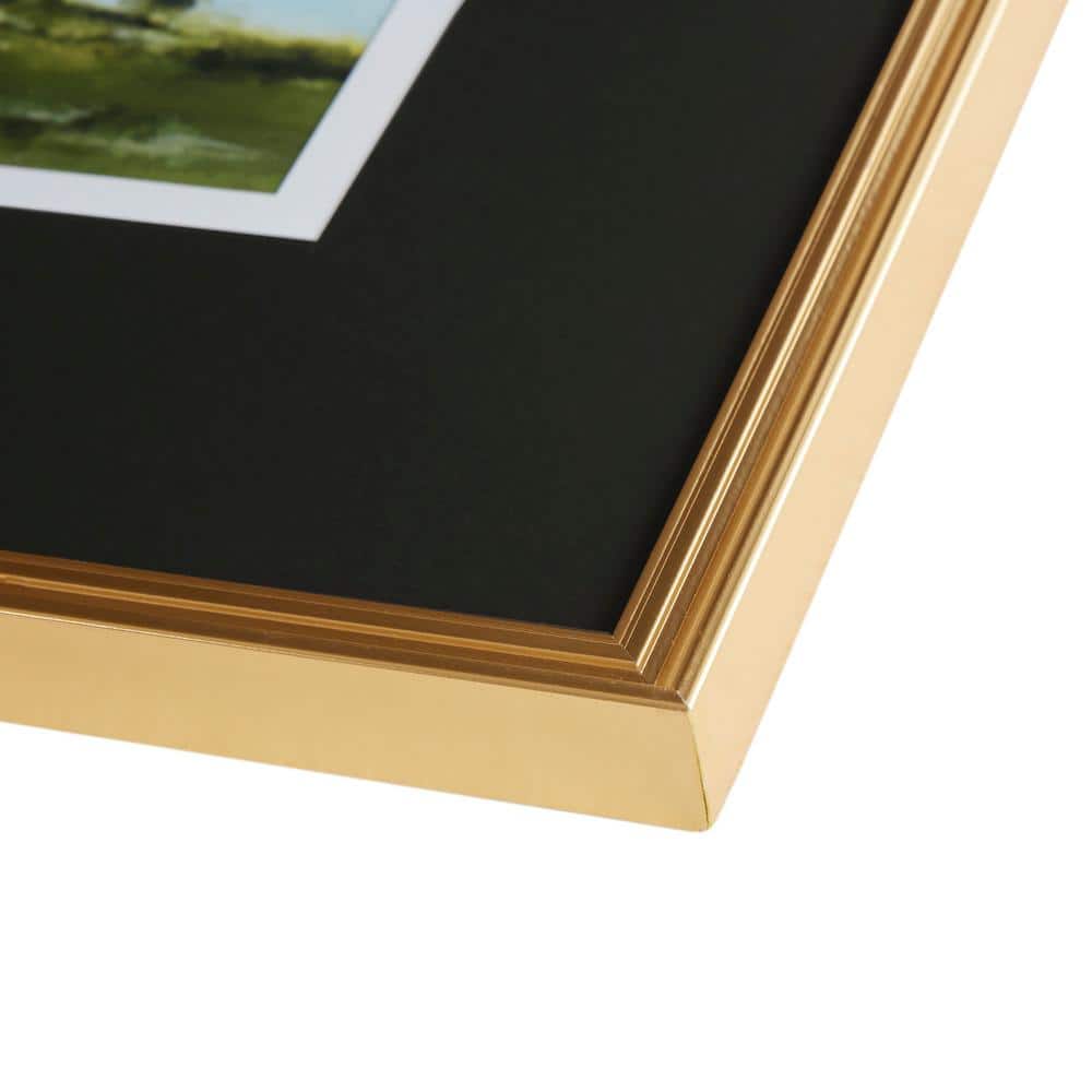 Across The Plains Gold Framed Abstract Landscape Canvas Art