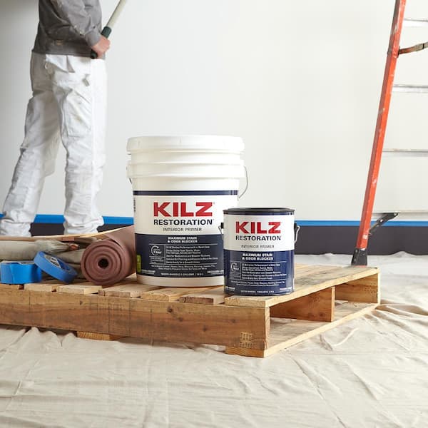 KILZ Original 13 oz. White Oil-Based Interior Primer Spray, Sealer, and  Stain Blocker 10044 - The Home Depot