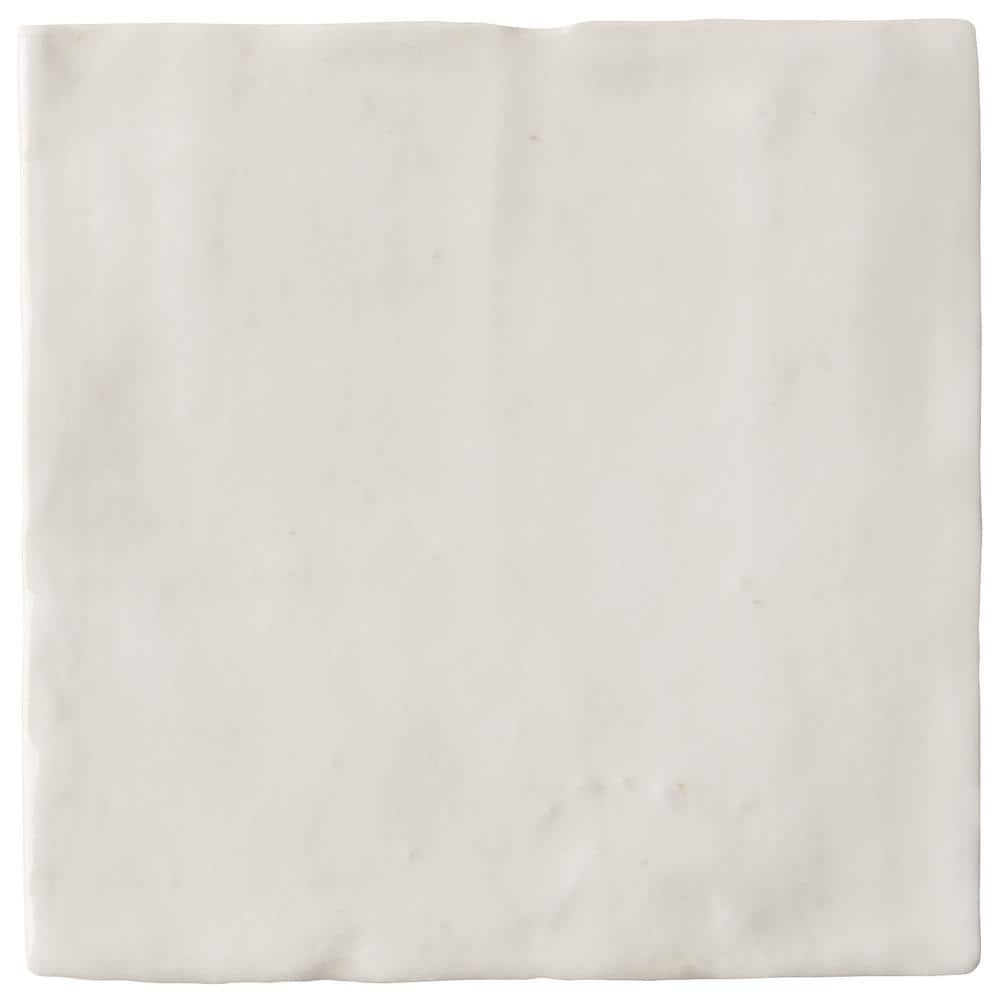 Kingston White 4" x 4" Glossy Ceramic Wall Tile