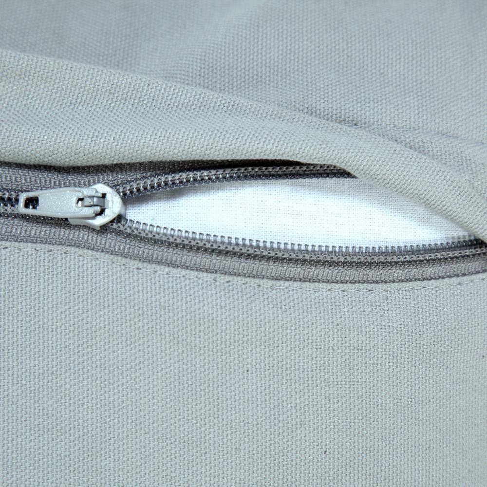 20" Silver Gray Textured Medallion Throw Pillow