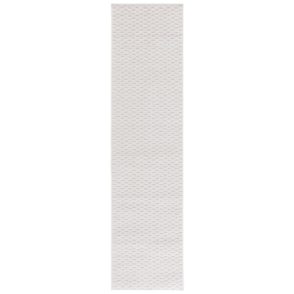 Stella Ivory 2 ft. x 8 ft. High-Low Solid Indoor/Outdoor Runner Rug