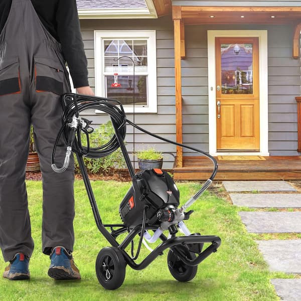 750W Electric Airless Paint Sprayer, 3000PSI, High Efficiency, Cart Mounted for Interior, Exterior, Furniture