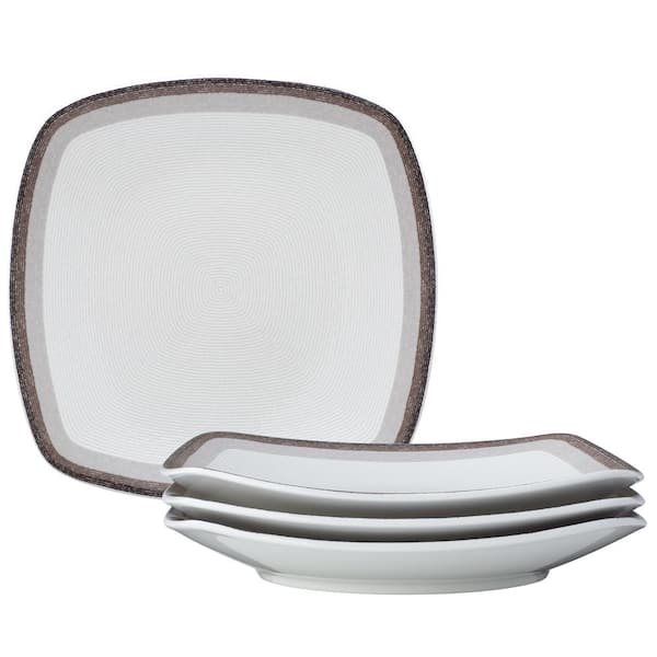 Noritake Colorscapes Layers Canyon 10.75 in. Porcelain Square Dinner Plates (Set of 4)