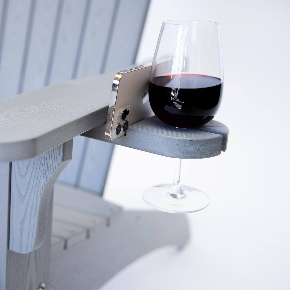 Gray All-Weather Recycled Plastic Adirondack Chair Set with Arms