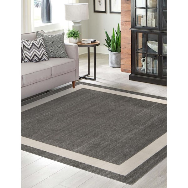 Del Mar Maria Gray and Ivory 8' 0 x 8' 0 Square Rug