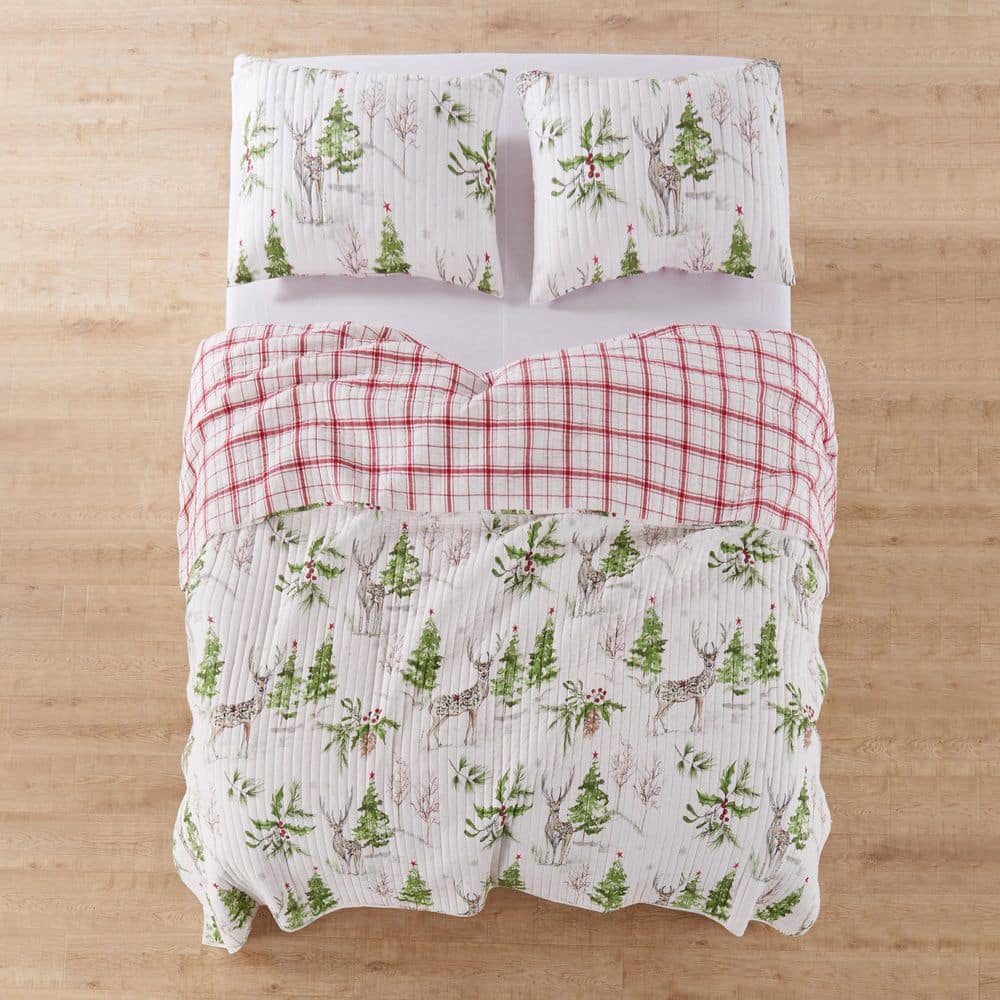 Villa Lugano Reversible Twin Christmas Quilt Set