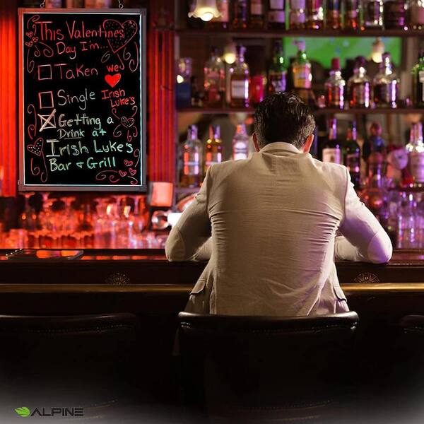 Alpine Industries 24 in. x 32 in. LED Illuminated Hanging Message