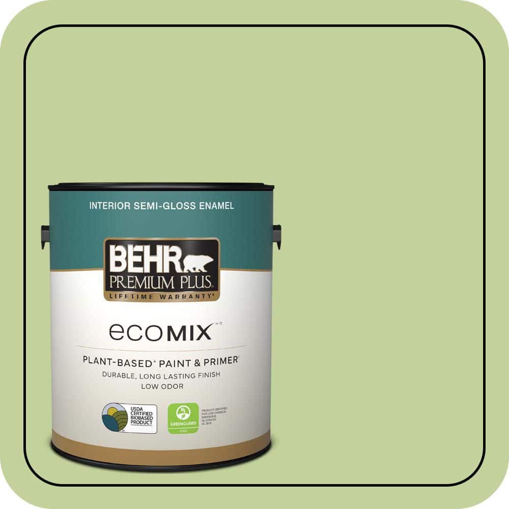 1 gal. #P370-4 Cricket Field Semi-Gloss Enamel EcoMix Plant-Based Interior Paint & Primer price history on PriceWatchPro