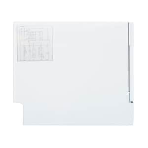 21 in. White Electronic Portable 120-Volt Dishwasher with 6 Cycles with 6-Place Settings Capacity