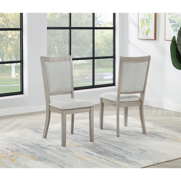 Fairmont Gray/Oak Twill Dining Chairs (Set of 2)