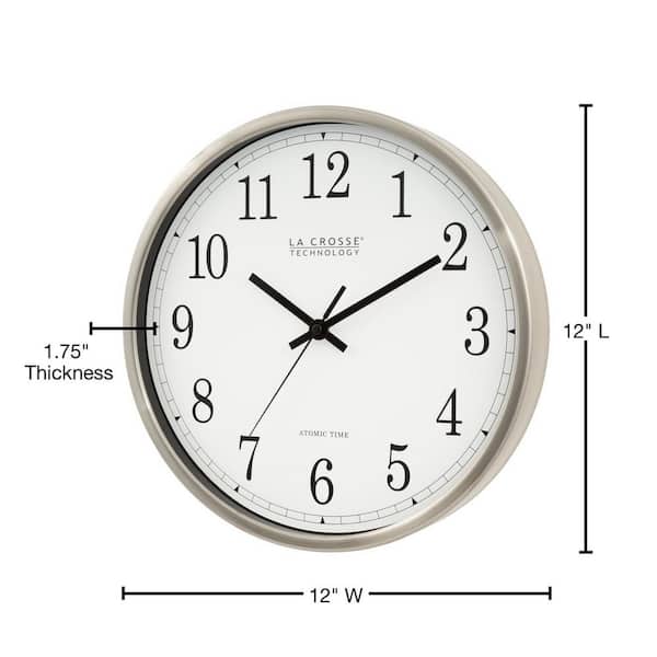 Time zone clocks. Modern wall round clock face, time zones day and