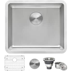 Modena 16 Gauge Stainless Steel 21 in. Undermount Bar Sink