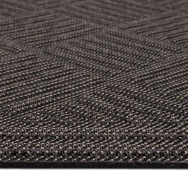 Mohawk Home Waffle Grid Impression Onyx 36 in. x 48 in. Recycled