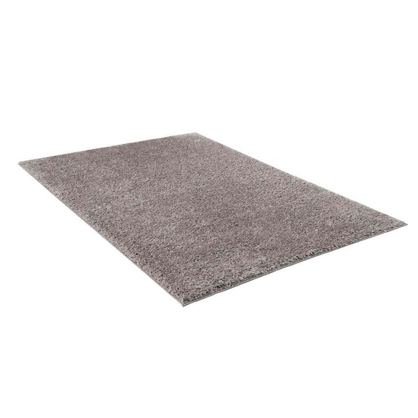 4 X 6 Grey Solid Color Washable Area Rug for Bedroom