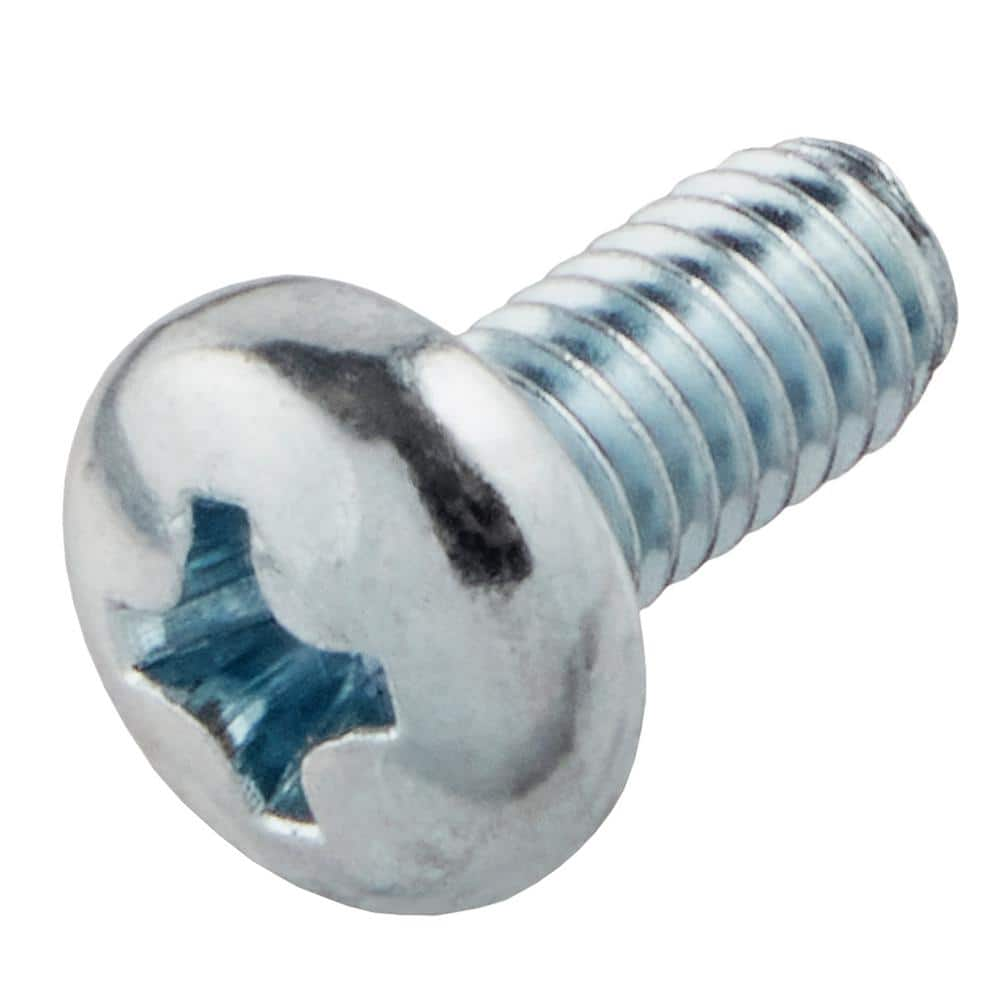 Everbilt M4-0.7x8mm Zinc Pan Head Phillips Drive Machine Screw 2-Pieces ...