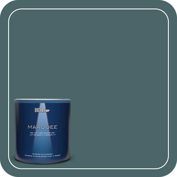 BEHR MARQUEE 1 qt. #MQ6-02 Walk Me Home One-Coat Hide Satin Enamel Interior Paint & Primer