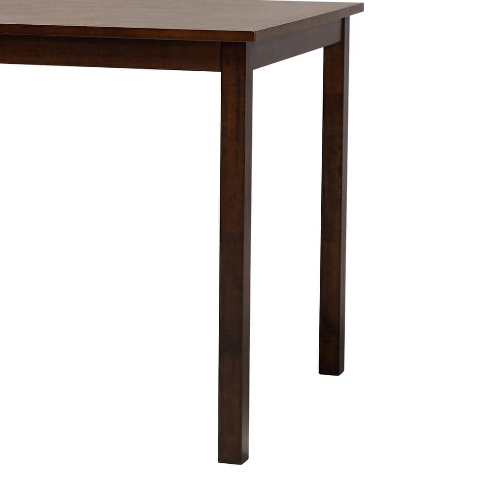 Contemporary Andrew Dark Brown Wooden Dining Table