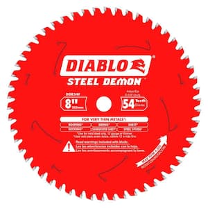 8in. x 54-Teeth Steel Demon Carbide Tipped Saw Blade for Thin Metal