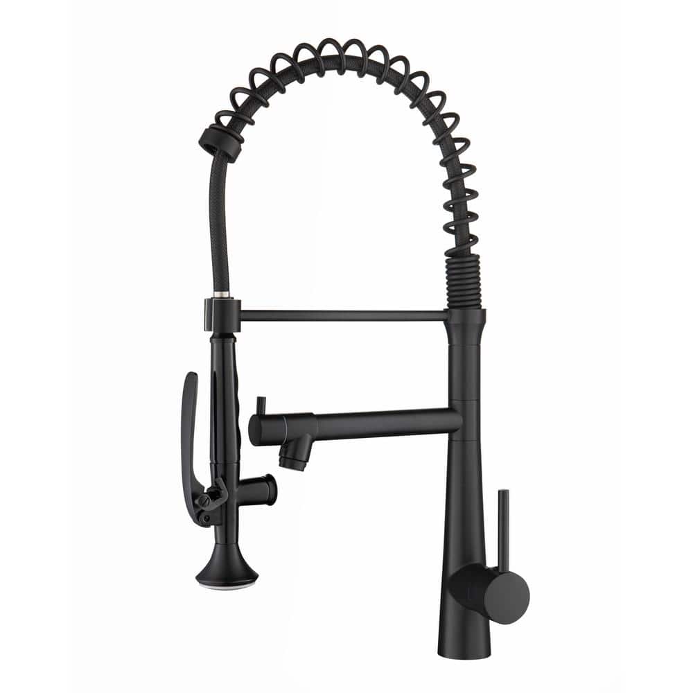 Single Handle Pull Down Sprayer Kitchen Faucet, Heavy Duty Commercial Style