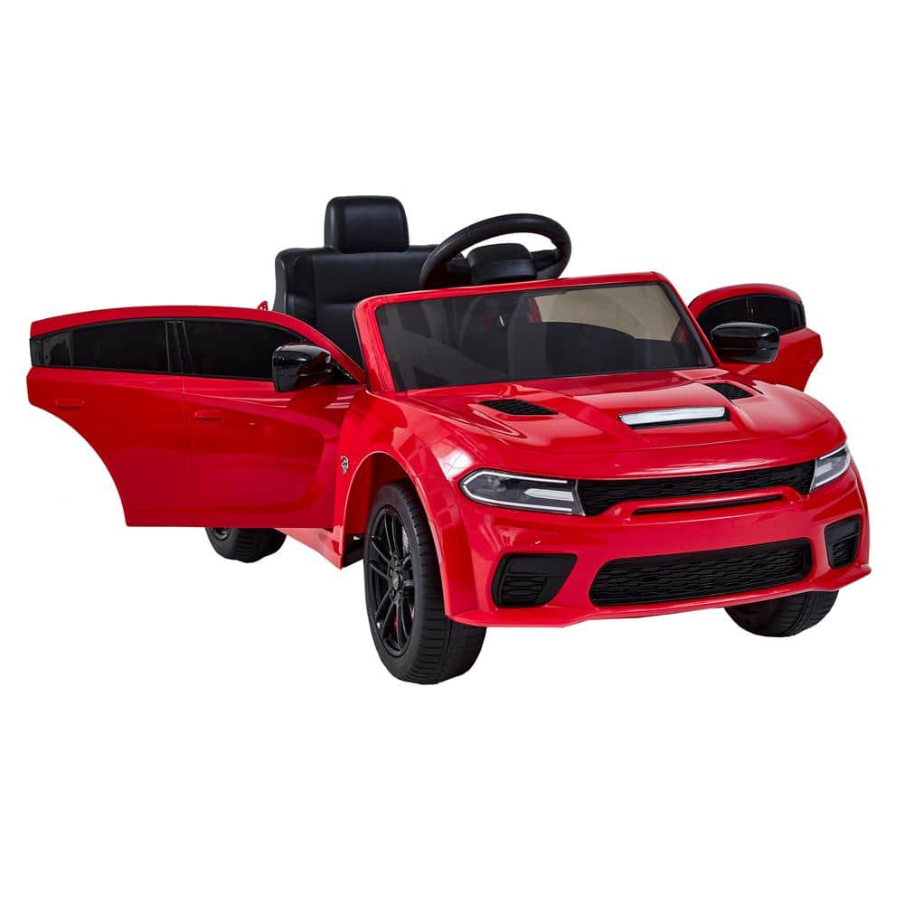 Kahomvis 8.8 in. Children Ride- on Car with 4 Wheel Suspension, 3 Speed ...