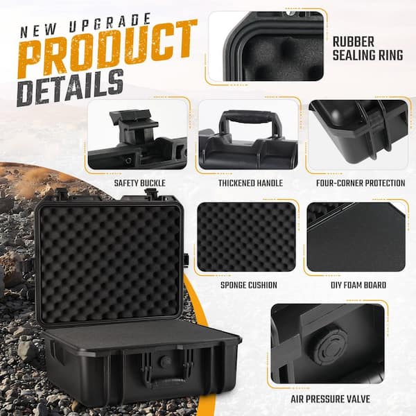 Busdays 18.89 in. Plastic safety box, waterproof box, tool box
