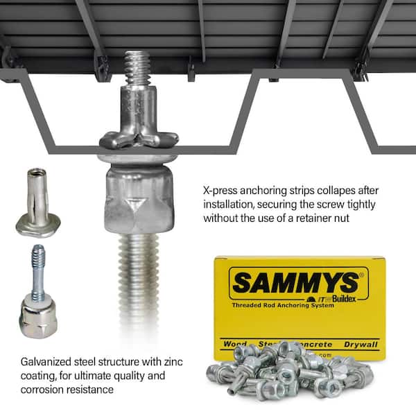 PLUMBFLEX X-Press Vertical Rod Anchor Super Screw with 3/8