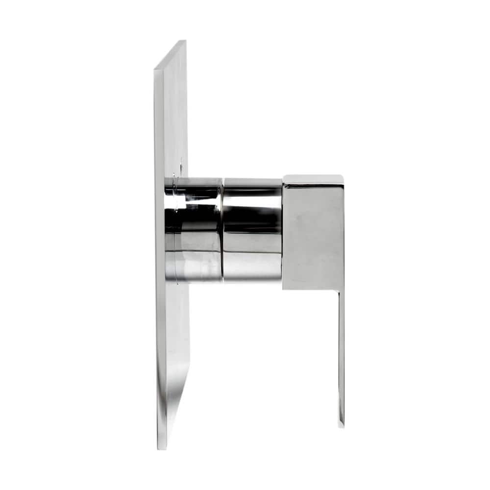 Polished Chrome Modern Square Shower Mixer with Lever