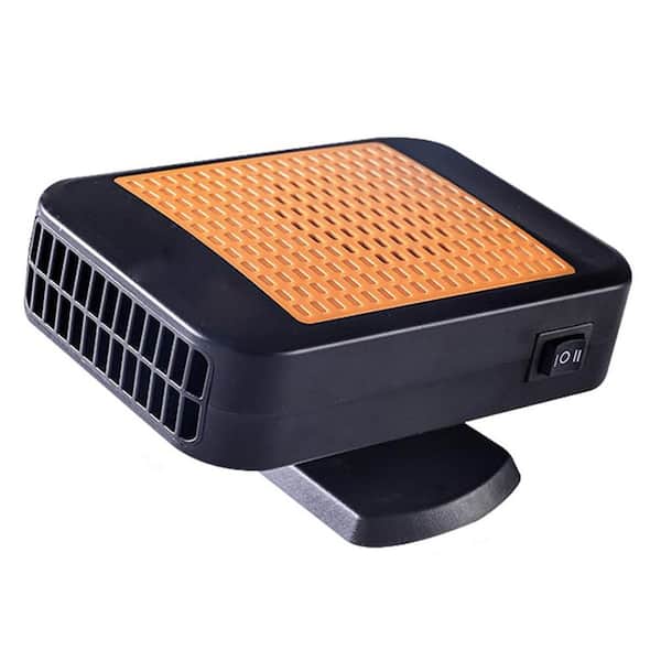 150W 12V Portable Car Heater and Cooler 2-in-1 with 360° Rotating Base for Defrost and Cooling in Vehicles