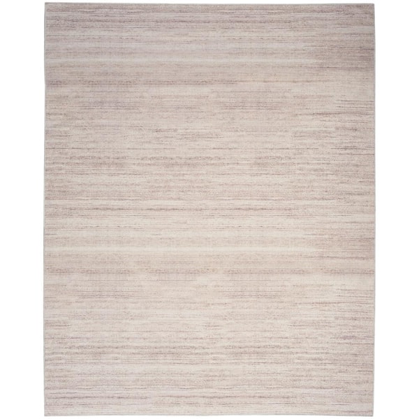 Nourison Home Washable Essentials Ivory Mocha 6 ft. x 9 ft. All-over design Contemporary Area Rug