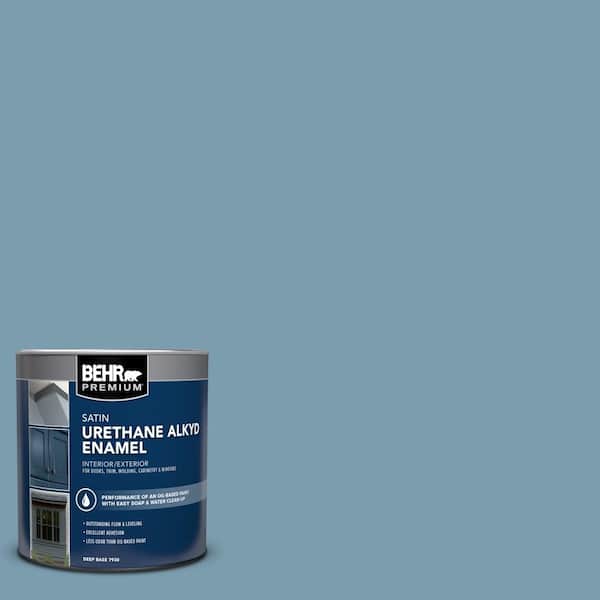 BEHR PREMIUM 1 qt. #550F-4 Cool Dusk Satin Enamel Urethane Alkyd Interior/Exterior Paint