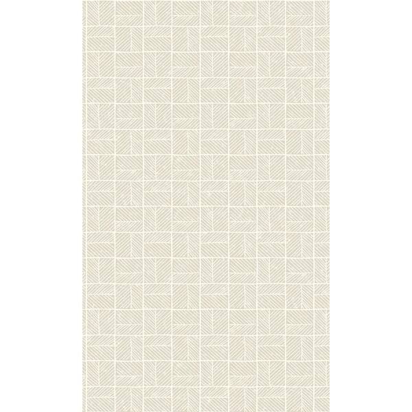 Walls Republic White Geometric Squares Print Non-Woven Non-Pasted Textured Wallpaper 57 sq. ft.