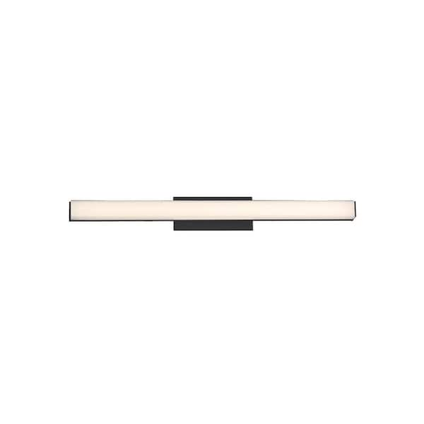 Brink 24 in. Black LED Vanity Light Bar and Wall Sconce, 3500K