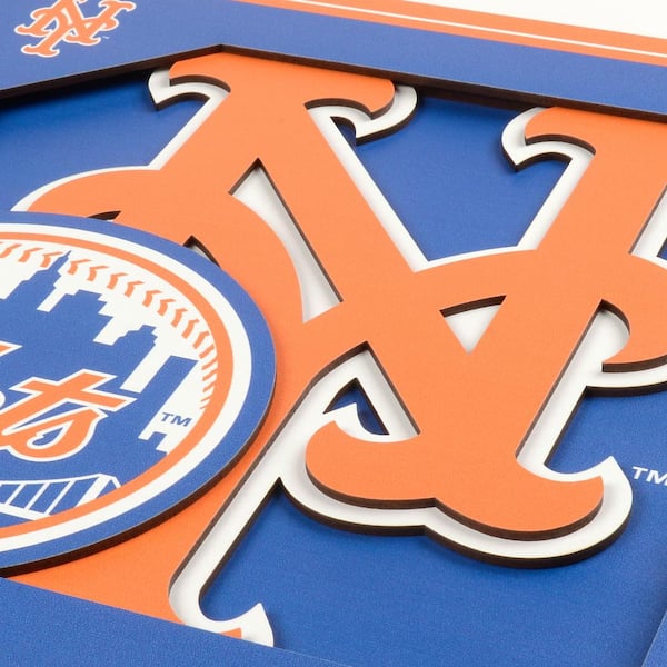 MLB New York Mets 3D Logo Series Wall Art - 12x12