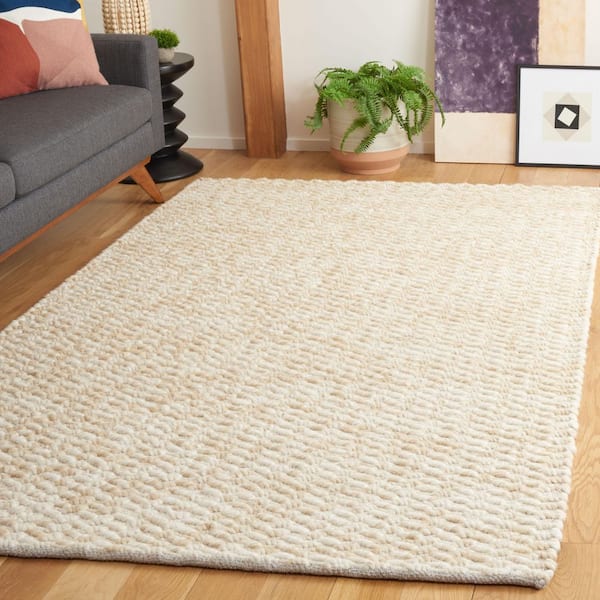 Natura 5 ft. x 8 ft. Beige/Ivory Solid Area Rug