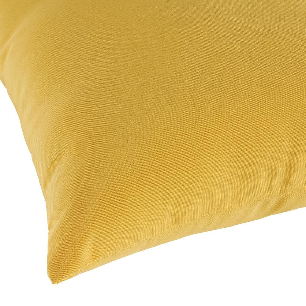 Sunbeam Yellow Rectangular Outdoor Throw Pillow Set, Fade and Water Resistant