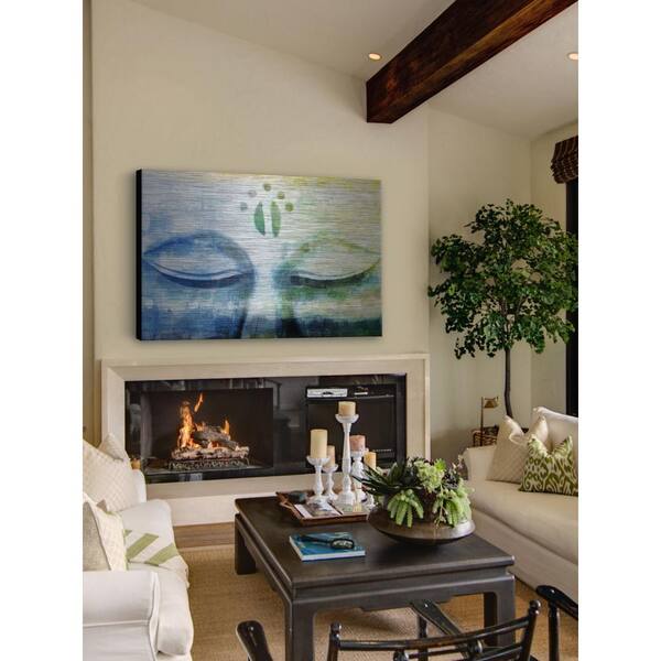 Unbranded 16 in. H x 24 in. W "Meditation" by Parvez Taj Printed Brushed Aluminum Wall Art