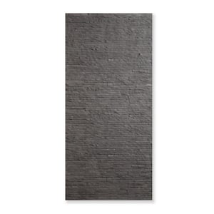 48 in. x 24 in. x 1 in. Muretto Dark Gray Natural Flexible Soft Stone Wall Panel Tile (Set of 3-Piece)