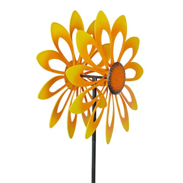 Alpine Corporation Sunflower Wind Spinner Garden Stake SLL2650