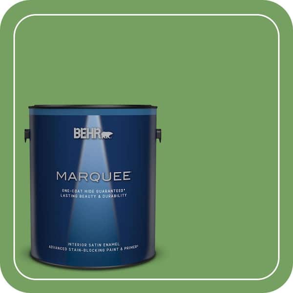 BEHR MARQUEE 1 gal. #MQ4-47 Parakeet One-Coat Hide Satin Enamel Interior Paint & Primer