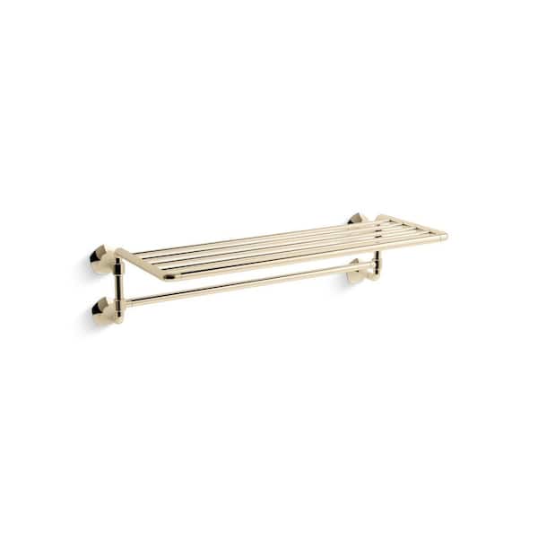 KOHLER Occasion Hotelier 24 in. Wall Mounted Guest Towel Holder in Vibrant French Gold