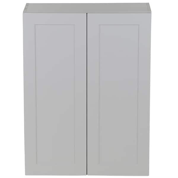 Hampton Bay Cambridge Gray Shaker Assembled Wall Kitchen Cabinet (27 in. W x 12.5 in. D x 36 in. H)