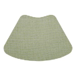 Fishnet 19 in. x 13 in. Kale Green PVC Covered Jute Wedge Placemat (Set of 6)
