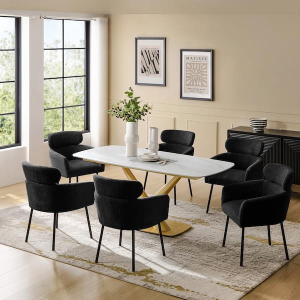 JAYDEN CREATION 6-Piece Clara Beige Versatile Solid Wood